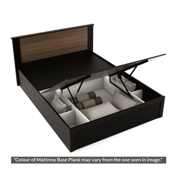 Somsoc Queen Size Bed with Storage in Wenge Finish by Fern India