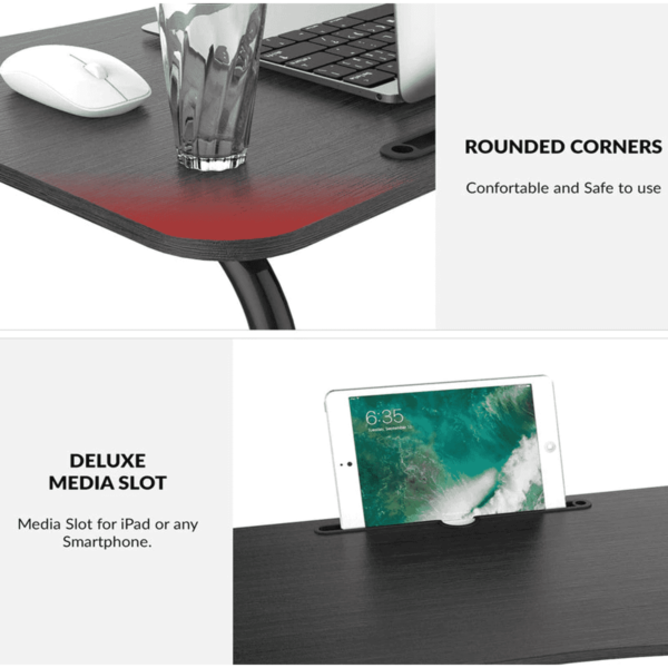 Raht Adjustable Laptop Table in Black Colour by Fern India