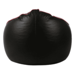 Ahddum obmoc XXXL Bean Bag & Round Pouffe with Beans in Black Colour with Pink Piping by Fern India