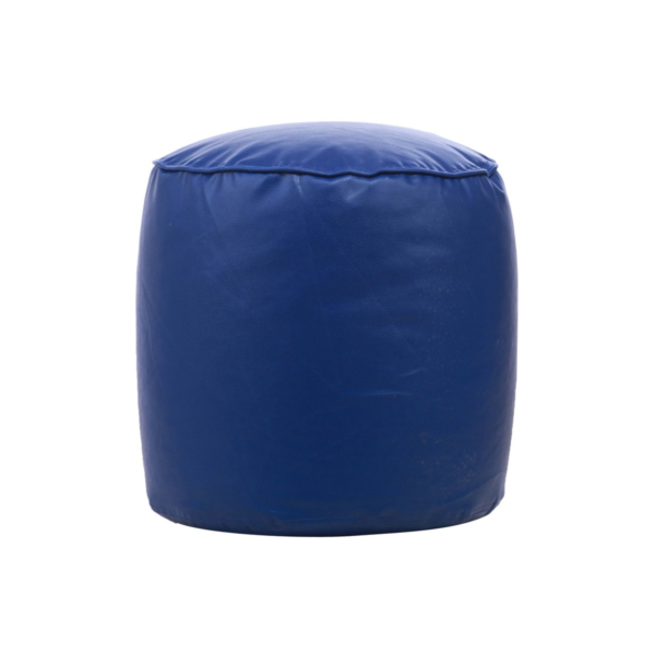 Combo Ahddum XXXL Bean Bag & Round Pouffe with Beans in Royal Blue Colour by Fern India