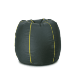 Cissalc XXXL Bean Bag with Beans in Dark Green Colour with Yellow Piping by Fern India