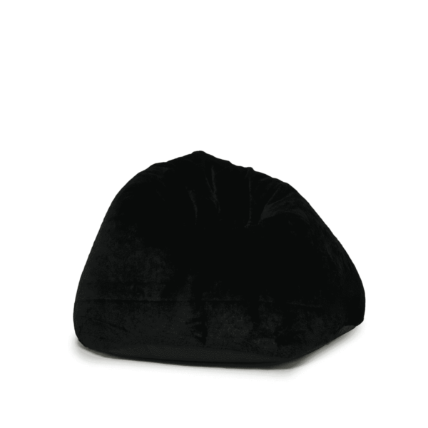 Premium Fur Jumbo Bean Bag with Beans in Black Colour by Fern India