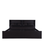 Xela King Size Bed with Storage in Dark Walnut Finish by Fern India