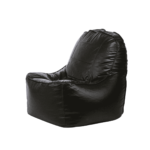 Combo Regnuol XXXL Bean Bag & Round Pouffe with Beans in Black colour by Fern India