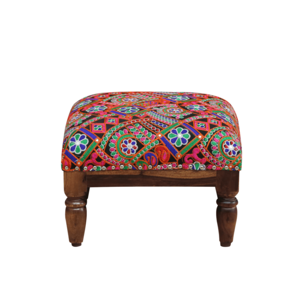 Atisa Foot Stool In Provincial Teak Finish by Fern India