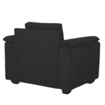 Serdna 1 Seater Sofa in Charcoal Grey Colour by FernIndia.com