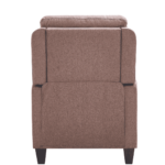 Rotnev Manual Pushback Recliner In Brown Color by FernIndia.com