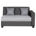 Ssilb 6 Seater Sofa in Black & Grey Color by FernIndia.com