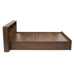 Eirrot King Bed with Storage in Classic Walnut Finish by Fern India