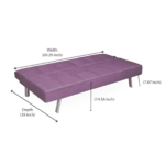 Aicelef Sofa Cum Bed in Purple Color by FernIndia.com