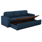 Sirrom 3 Seater Sofa Cum Bed in Royal Blue Colour by FernIndia.com