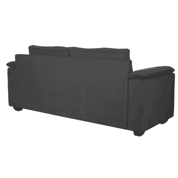 Serdna 3 Seater Sofa in Charcoal Grey Colour By FernIndia.com