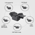 Oir 1 Seater Manual Recliner in Grey Colour by FernIndia.com
