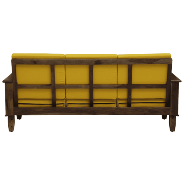 Enacihc Solid Wood 3 Seater Sofa in Provincial Teak Finish by FernIndia.com