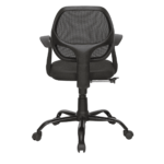 Gnatsum Medium Back Ergonomic Chair in Black Colour By Fern India