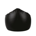 Combo Ahddum XXXL Bean Bag & Stripes Round Stool with Beans in Black & Red Colour by Fern India