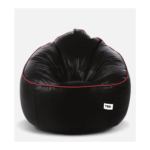 Ahddum XXXL Sofa Bean Bag Cover in Grey Colour With Pink Piping by Fern India