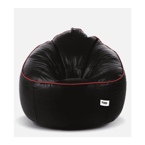 Ahddum XXXL Sofa Bean Bag Cover in Grey Colour With Pink Piping by Fern India