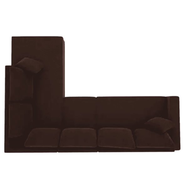 Nadroj LHS Sectional Sofa In Brown Colour by FernIndia.com