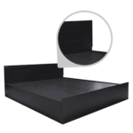 Noiram Queen Size Bed with Storage in Wenge Finish by Fern India