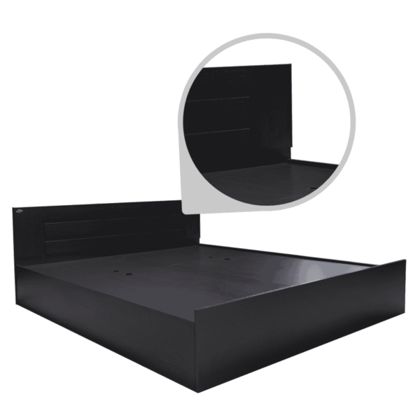 Noiram Queen Size Bed with Storage in Wenge Finish by Fern India
