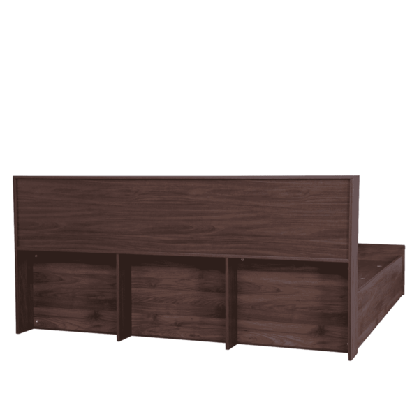 Assyla King Size Bed with Storage in Columbia Walnut Finish by Fern India