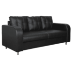 Akanat 3 Seater Sofa in Matte Black Colour by FernIndia.com