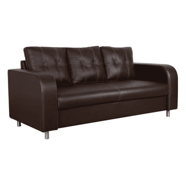Akanat 3 Seater Sofa in Chocolate Brown Colour by FernIndia.com