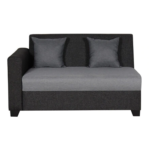 Ssilb 5 Seater LHS Sectional Sofa in Black & Grey Colour by FernIndia.com