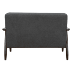 Nimzaj 2 seater Sofa in Dark Grey Colour with Brown Oak Finish by FernIndia.com