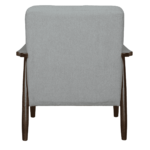 Nimzaj 1 seater Sofa in Light Grey Colour with Brown Oak Finish by FernIndia.com