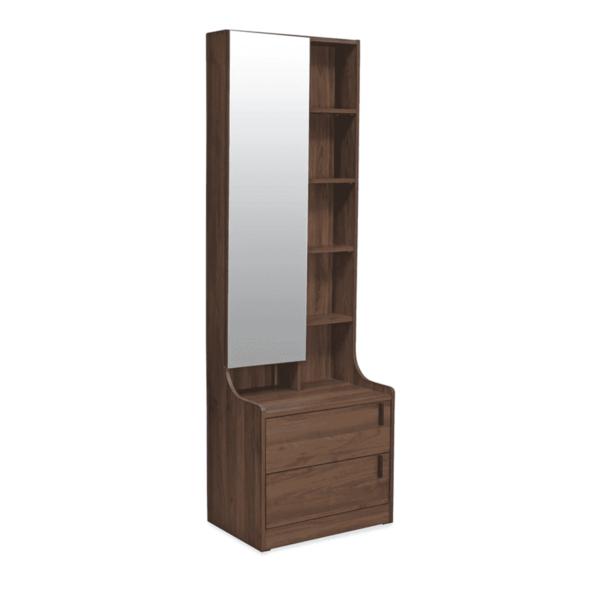 Arres Dresser with Hidden Mirror Storage in Wenge Finish by Fern India
