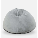 Premium Fur Obmuj Bean Bag with Beans in Grey Colour by Fern India