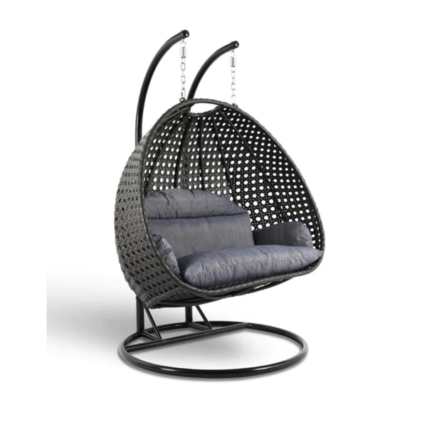 Teksab Chair 2 seater Swing in Black & Grey Colours by Fern India