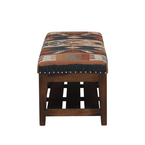 Leafar Bench In Provincial Teak Finish by Fern India