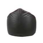 Combo Ahddum XXXL Bean Bag & Round Stool with Beans in Grey Colour with Pink Piping by Fern India