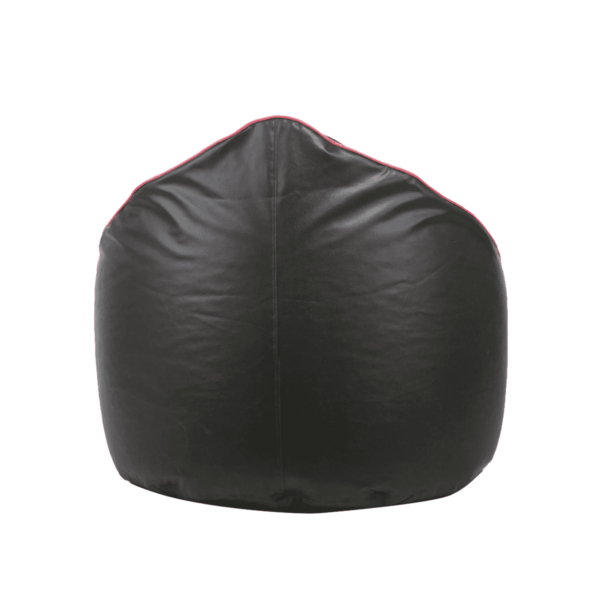 Combo Ahddum XXXL Bean Bag & Round Stool with Beans in Grey Colour with Pink Piping by Fern India