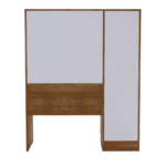 Noiprocs Study Table with Book Shelves & Cabinet in Knotty Wood Finish by Fern India