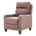 Rotnev Manual Pushback Recliner In Brown Color by FernIndia.com