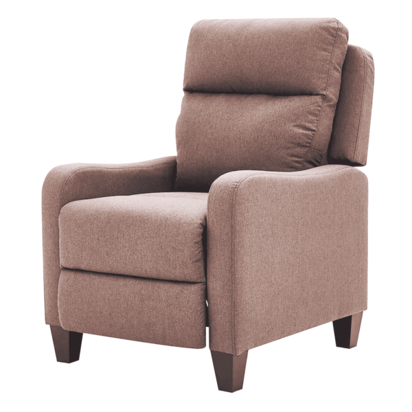 Rotnev Manual Pushback Recliner In Brown Color by FernIndia.com