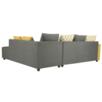 Areivir LHS 6 Seater Sofa In Grey & Yellow Color by FernIndia.com