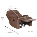 Ttam 1 Seater Recliner in Brown Color by FernIndia.com