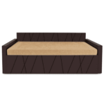 Ollopa Sofa Cum Bed With 4 Cushions In Brown Colour By FernIndia.com