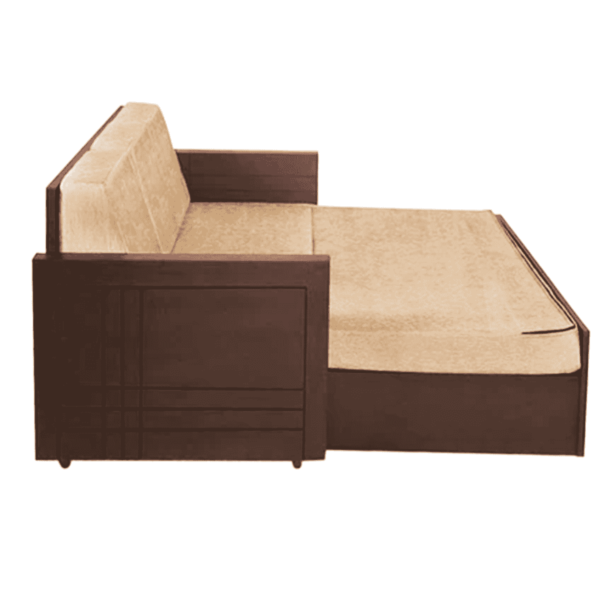 Nyledam Sofa Cum Bed in Brown Colour by FernIndia.com