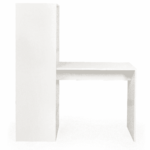Hctuh Corner Study Table in Frosty White Colour by Fern India