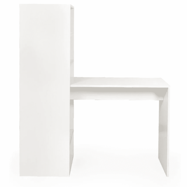 Hctuh Corner Study Table in Frosty White Colour by Fern India