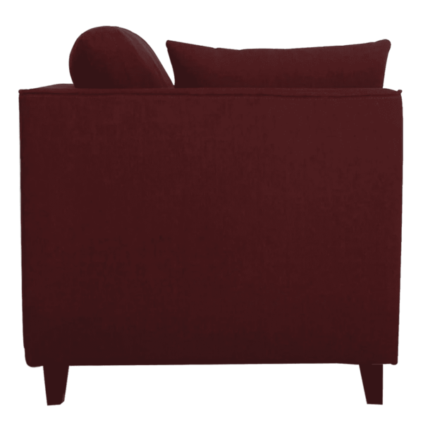 Adnarim 1 Seater Sofa in Garnet Red Colour by FernIndia.com
