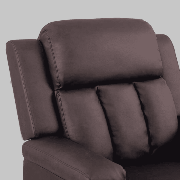 Yssalc 1 Seater Manual Reliner With Cupholder in Brown Colour by FernIndia.com