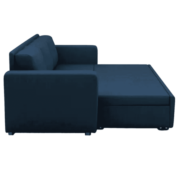 Sirrom 3 Seater Sofa Cum Bed in Royal Blue Colour by FernIndia.com