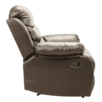 Ardnaxela Leatherette 1 Seater Recliner with Pullout Level in Dark Brown colour By FernIndia.com